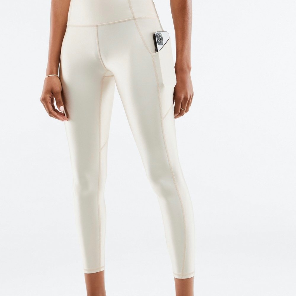 NWT Oasis High-Waisted Shine 7/8 Legging grey mist